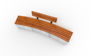 [translation-not-found:street-furniture], ława, ławka, beton, beton architektoniczny, cena za metr bieżacy, długość mierzona po dłuższym boku, po łuku / okrągła