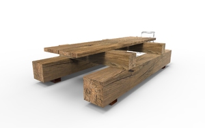 [translation-not-found:street-furniture], ława, kłoda, komplet piknikowy, niepełnosprawni, siedzisko z drewna