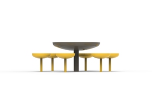 [translation-not-found:street-furniture], ława, komplet piknikowy, siedzisko ze stali