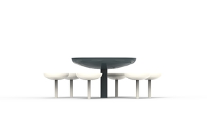 [translation-not-found:street-furniture], ława, komplet piknikowy, siedzisko ze stali