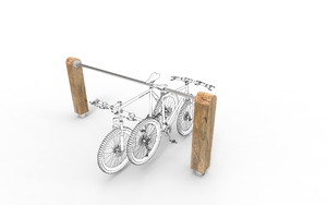 [translation-not-found:street-furniture], parking rowerowy, kłoda, łatwy montaż, na siodełko, wzór zastrzeżony