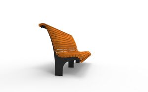[translation-not-found:street-furniture], ławka, oparcie z drewna, podłokietnik, siedzisko z drewna, stylizowane, wysokie oparcie