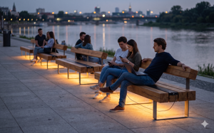 [translation-not-found:street-furniture], ławka, solarny, kłoda, solarna listwa smartbeam