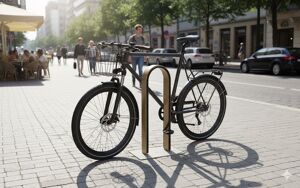 [translation-not-found:street-furniture], parking rowerowy, gumowy dystans, meble dla warszawy, nieobijające ramę, podpora
