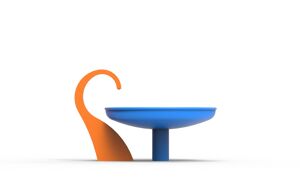 [translation-not-found:street-furniture], autre, dzieci, misa z wodą, poidełko, stal, zielona klasa
