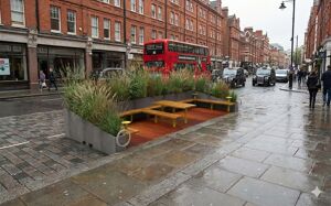[translation-not-found:street-furniture], donica, ława, ławka, strefa relaksu, mobilna (do przestawiania paleciakiem), parklet, podpora, stół