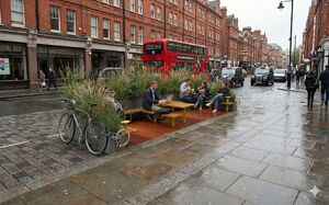 [translation-not-found:street-furniture], donica, ława, ławka, strefa relaksu, mobilna (do przestawiania paleciakiem), parklet, podpora, stół