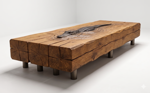 [translation-not-found:street-furniture], ława, strefa relaksu, dwustronna, kłoda, rzeźba