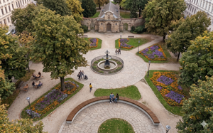 [translation-not-found:street-furniture], ława, beton, beton architektoniczny, deskowanie pionowe, deskowanie poprzeczne, kłoda, po łuku / okrągła