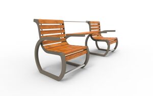 [translation-not-found:street-furniture], ławka, dla seniorów, niepełnosprawni, oparcie z drewna, siedzisko z drewna, stolik, stół