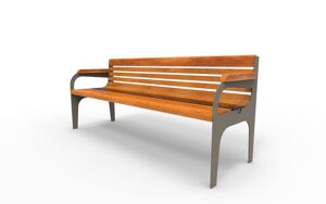 [translation-not-found:street-furniture], ławka, solarny, fotowoltaika, gniazdo 230v i/lub usb, ładowarka qi/indukcyjna, oparcie z drewna, podłokietnik, siedzisko z drewna, stylizowane