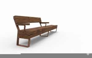 [translation-not-found:street-furniture], ława, ławka, kłoda, oparcie z drewna, siedzisko z drewna