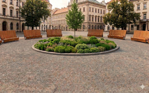 [translation-not-found:street-furniture], ławka, cena za metr bieżacy, długość mierzona po dłuższym boku, modułowe, oparcie z drewna, po łuku / okrągła, siedzisko z drewna, wysokie oparcie
