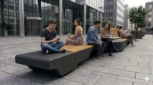 [translation-not-found:street-furniture], ława, ławka, beton, beton architektoniczny, modułowe, stolik