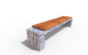 [translation-not-found:street-furniture], ława, siedzisko z drewna, na murku, modułowe, granit