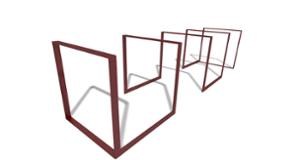 [translation-not-found:street-furniture], parking rowerowy, corten, łatwy montaż, podpora, stal, wielostanowiskowy