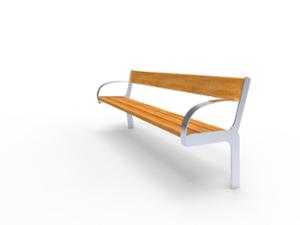 [translation-not-found:street-furniture], ławka, siedzisko z drewna, oparcie z drewna, podłokietnik
