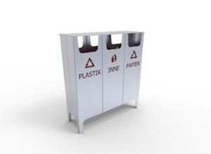 [translation-not-found:street-furniture], kosz, stal, segregacja pełna, daszek, wrzut z boku