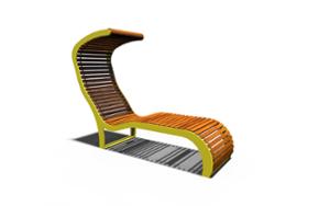 [translation-not-found:street-furniture], ławka, strefa relaksu, leżanka, oparcie z drewna, siedzisko z drewna