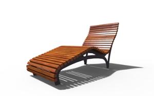 [translation-not-found:street-furniture], ławka, strefa relaksu, leżanka, oparcie z drewna, siedzisko z drewna
