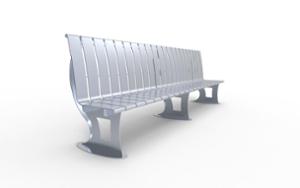 [translation-not-found:street-furniture], ławka, siedzisko ze stali, oparcie ze stali