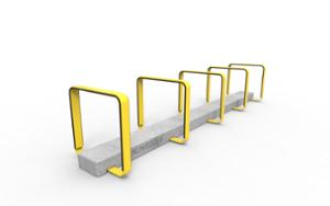 [translation-not-found:street-furniture], parking rowerowy, beton, wolnostojące, beton architektoniczny, wielostanowiskowy, podpora, gumowy dystans, nieobijające ramę