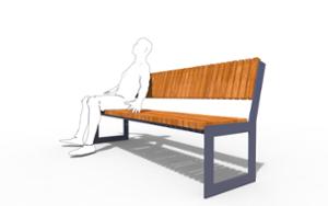 [translation-not-found:street-furniture], ławka, deskowanie poprzeczne, oparcie z drewna, siedzisko z drewna