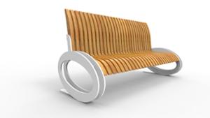 [translation-not-found:street-furniture], ławka, siedzisko z drewna, oparcie z drewna, modułowe