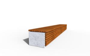 [translation-not-found:street-furniture], ława, siedzisko z drewna, beton, na murku, beton architektoniczny