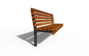 [translation-not-found:street-furniture], ławka, siedzisko z drewna, oparcie z drewna