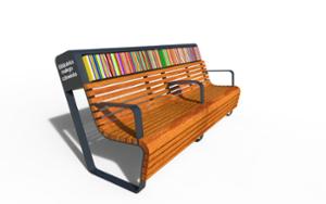 [translation-not-found:street-furniture], ławka, wysokie oparcie, biblioteka społeczna, bibliotek małego człowieka, strefa relaksu