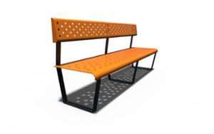 [translation-not-found:street-furniture], ławka, siedzisko ze stali, dwustronna