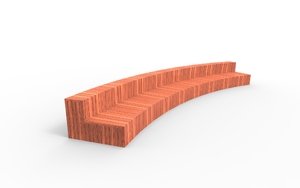 [translation-not-found:street-furniture], ławka, siedzisko z drewna, oparcie z drewna, po łuku / okrągła, deskowanie poprzeczne, cena za metr bieżacy, długość mierzona po dłuższym boku, trybuna