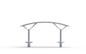 street furniture, other, steel seating, canopy, bus stop canopy