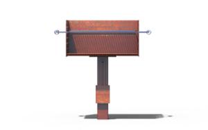 mažoji arhitektūra, kita, corten, parko grilis