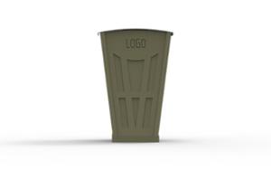 street furniture, litter bin, logo, safety ashtray, side aperture