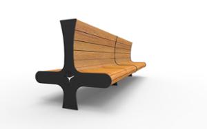 street furniture, double-sided, seating, logo, wood backrest, wood seating, high backrest