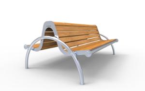 street furniture, double-sided, seating, logo, wood backrest, armrest, wood seating