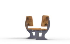 street furniture, price per metre, length measured on longer side, double-sided, seating, logo, wood backrest, curved, wood seating