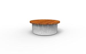 street furniture, concrete, smooth concrete, double-sided, for single person, bench, lighting, curved