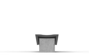 street furniture, concrete, smooth concrete, double-sided, bench, wall top, wood seating