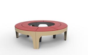 street furniture, price per metre, length measured on longer side, double-sided, bench, curved