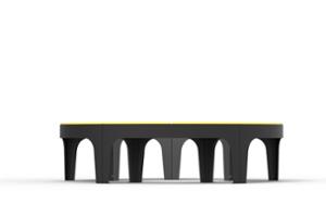 street furniture, price per metre, length measured on longer side, double-sided, bench, curved