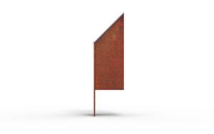 mažoji arhitektūra, šiukšliadėžė, corten