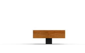 street furniture, double-sided, for single person, bench, wood seating