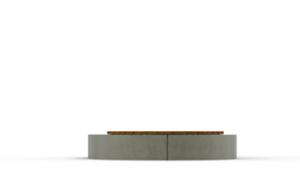 street furniture, concrete, smooth concrete, planter, bench, wall top, curved, wood seating