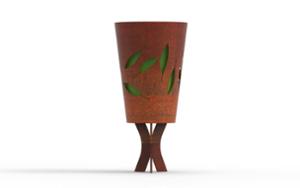 mažoji arhitektūra, šiukšliadėžė, corten