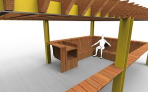 mažoji arhitektūra, kita, suolai, leasure and rest, žindymas, pergola, stoginė, aukštas atlošas