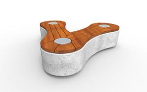 mažoji arhitektūra, suoliukas, betonas, lygus betonas, modulinis, concrete seating, medinė sėdima dalis