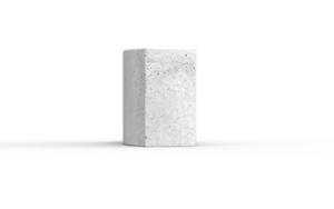 mažoji arhitektūra, vazonas, betonas, lygus betonas, išlenktas